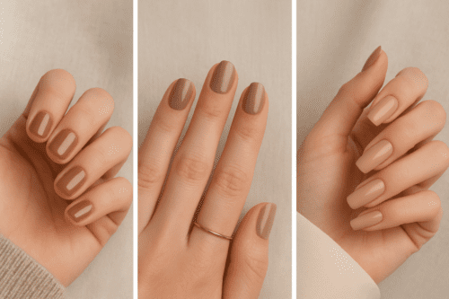 manicure mocha e cappuccino chic