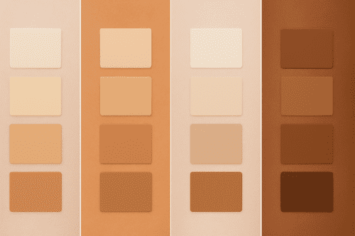 palette toni e sottotoni caldi