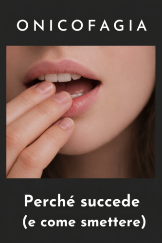onicofagia unghie mangiate gesto mano in bocca primo piano