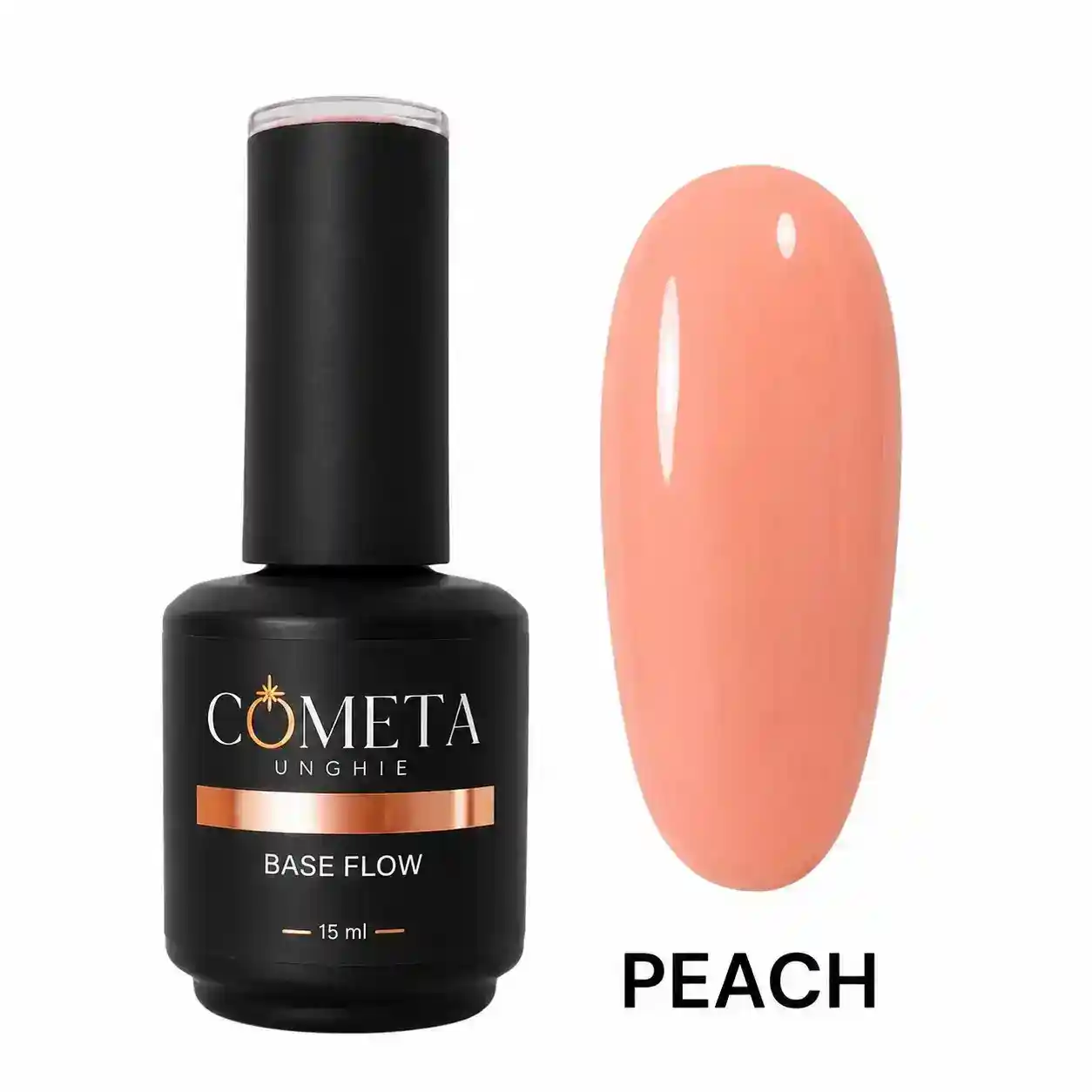 Base Flow Peach 15 ml Cometa Unghie tonalità pesca aranciata luminosa