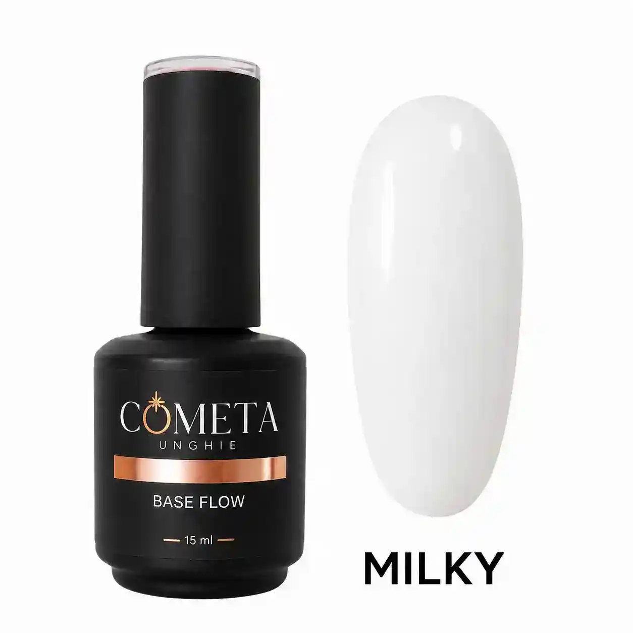 ase Flow Milky Cometa Unghie 15 ml, base lattiginosa per Baby Boomer