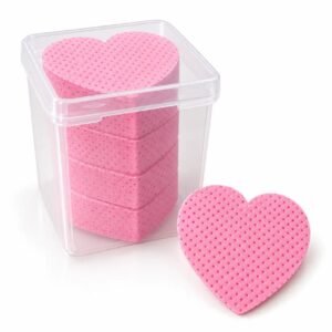 Pad in cellulosa per unghie a forma di cuore confezione 200 pezzi