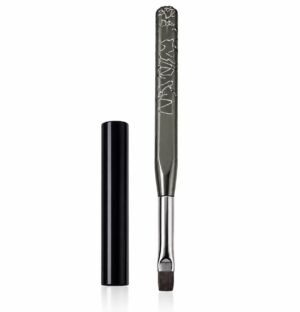 Pennello gel unghie piatto 8 mm con setole in nylon e tappo