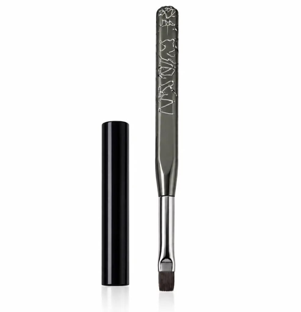 Pennello gel unghie piatto 8 mm con setole in nylon e tappo